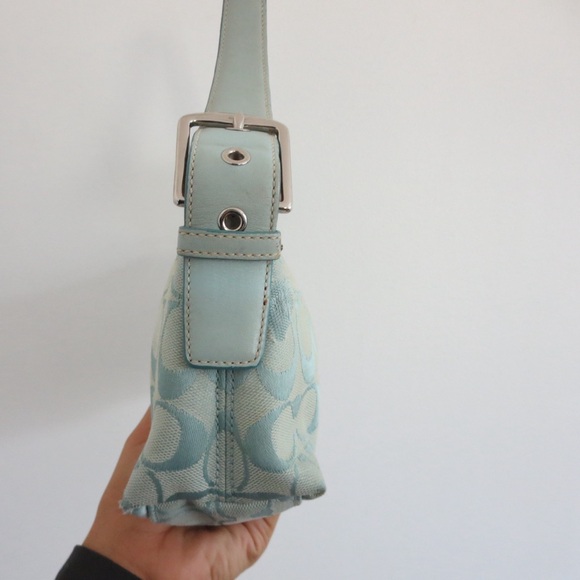 Coach Mint Blue East West Bag - Picture 5 of 7